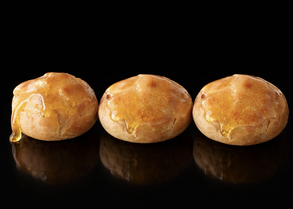 Choux caramel crème mousseline orange