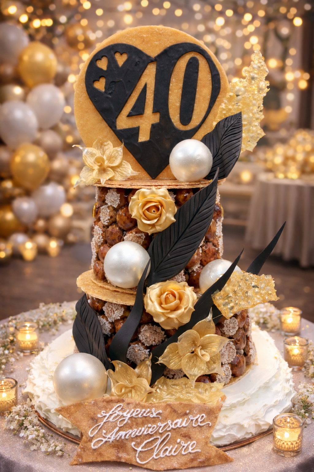 Pièce montée pour anniversaire